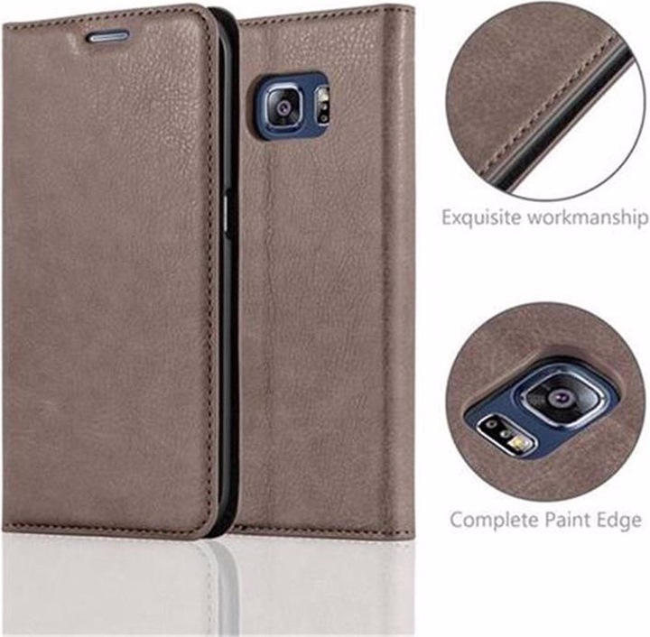 Actual product image Cadorabo Book Invisible Magnet Cover (Samsung Galaxy S6 Edge)