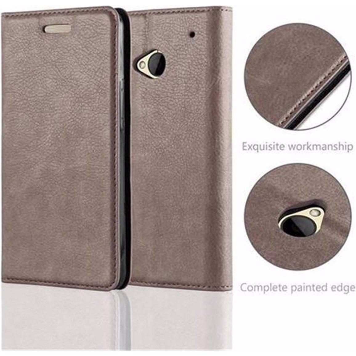 Thumbnail - Cadorabo Book Invisible Magnet Cover (HTC One M7), Smartphone Hülle, Braun