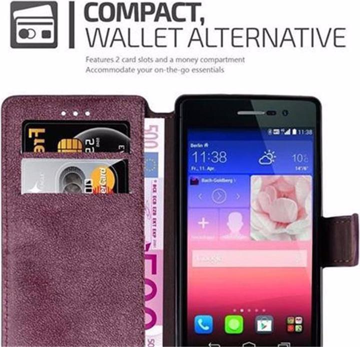 Productafbeelding Cadorabo Boek Retro Matte Portemonnee Hoesje (Huawei Ascend P7)