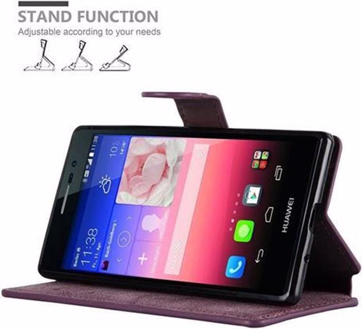 Productafbeelding Cadorabo Boek Retro Matte Portemonnee Hoesje (Huawei Ascend P7)