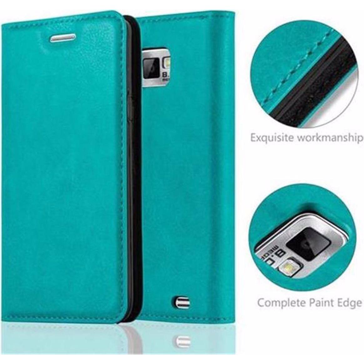 Thumbnail - Cadorabo Book Invisible Magnet Cover (Samsung Galaxy S2), Smartphone Hülle, Türkis