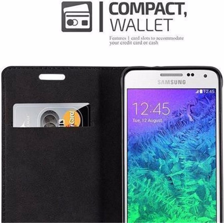 Actual product image Cadorabo Book Invisible Magnet Cover (Samsung Galaxy Alpha)