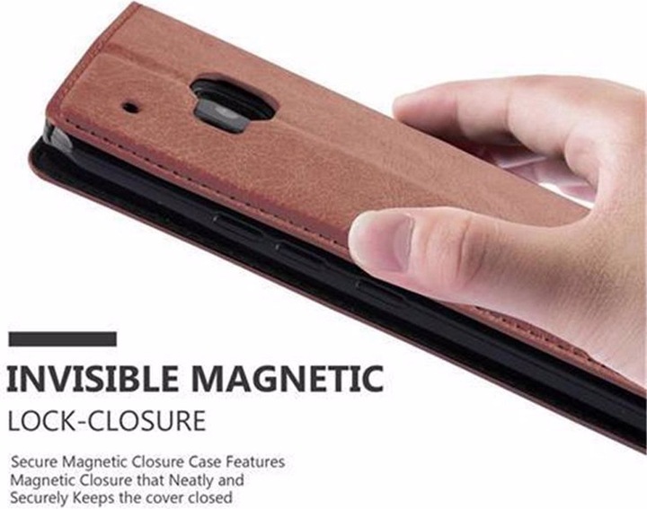 Actual product image Cadorabo Book Invisible Magnet Cover (HTC One M9)