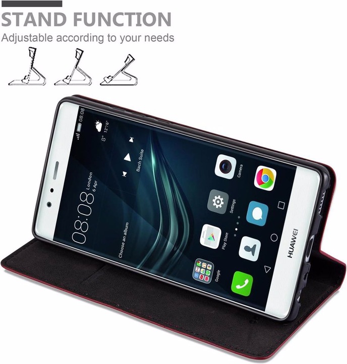 Actual product image Cadorabo Book Invisible Magnet Cover (Huawei P9)