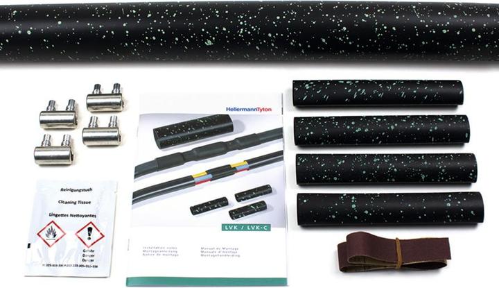 Actual product image HellermannTyton Heat shrink connection set with screw connector 380-04015 Content: 1 set (1 x)