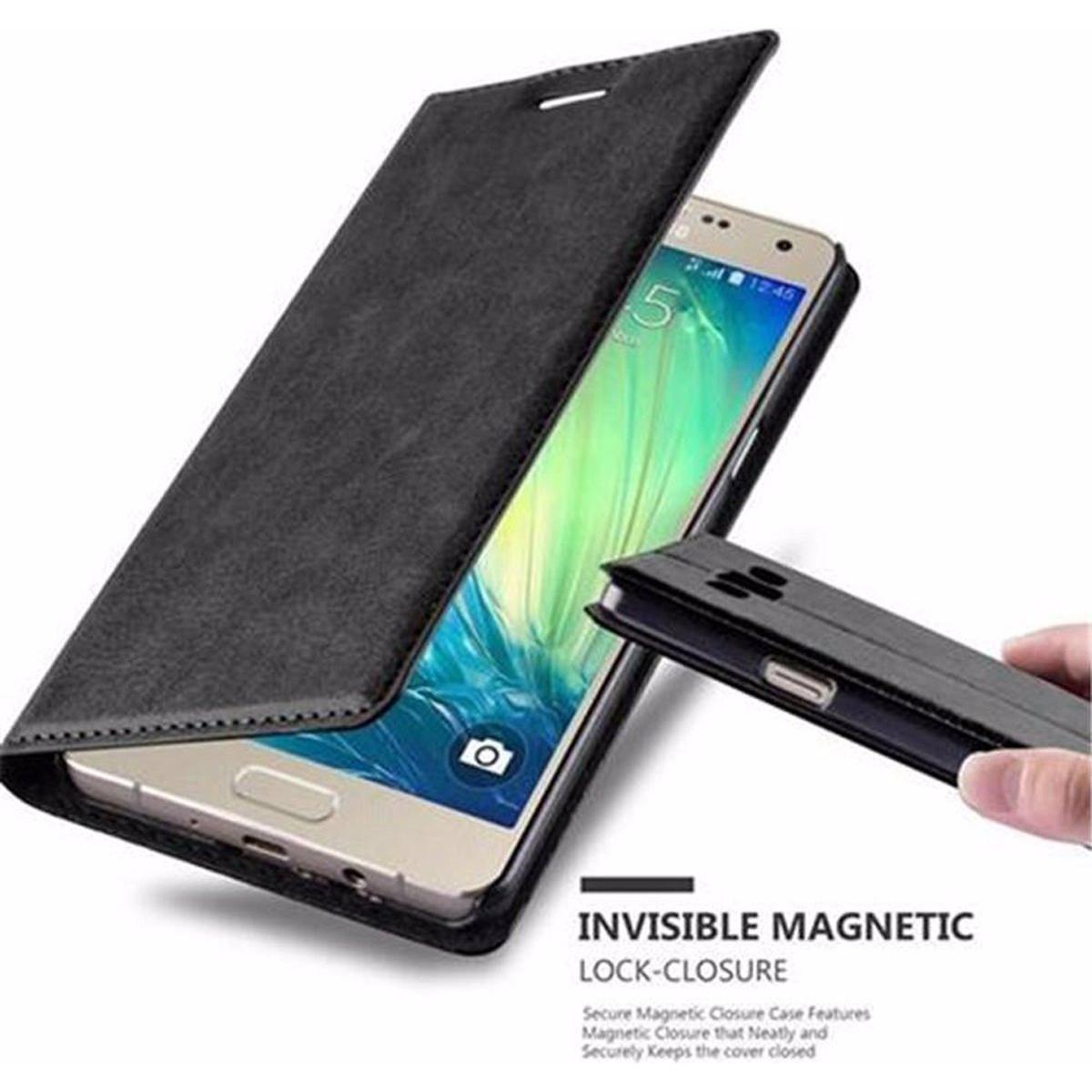 Cadorabo Book Invisible Magnet Cover (Samsung Galaxy A5), Smartphone Hülle, Schwarz