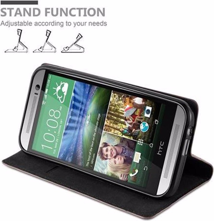 Actual product image Cadorabo Book Invisible Magnet Cover (HTC One M8)