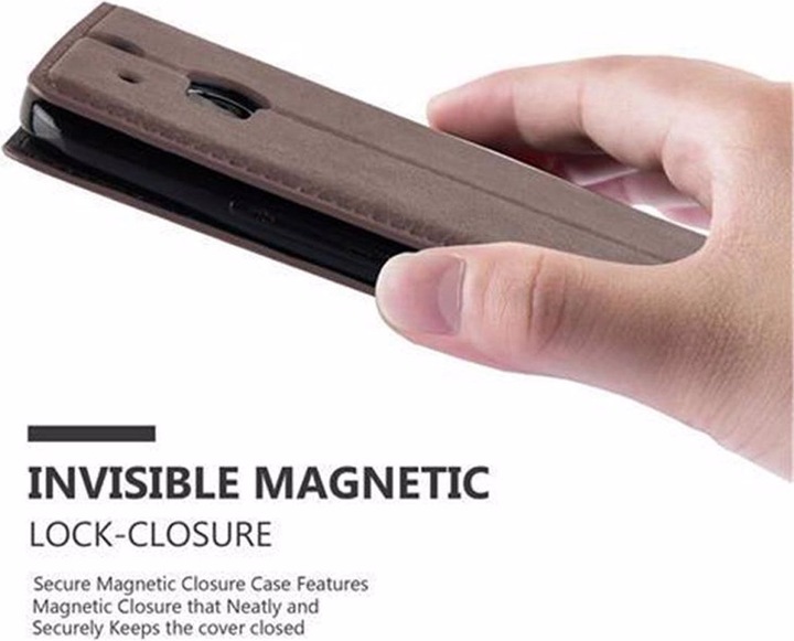 Actual product image Cadorabo Book Invisible Magnet Cover (HTC One M8)
