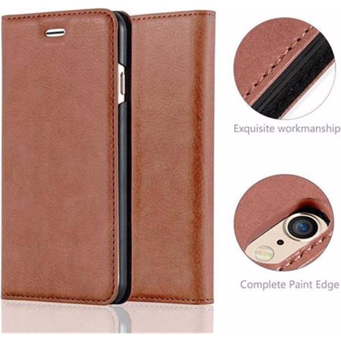Thumbnail - Cadorabo Book Invisible Magnet Cover (Apple iPhone 6), Smartphone Hülle, Braun