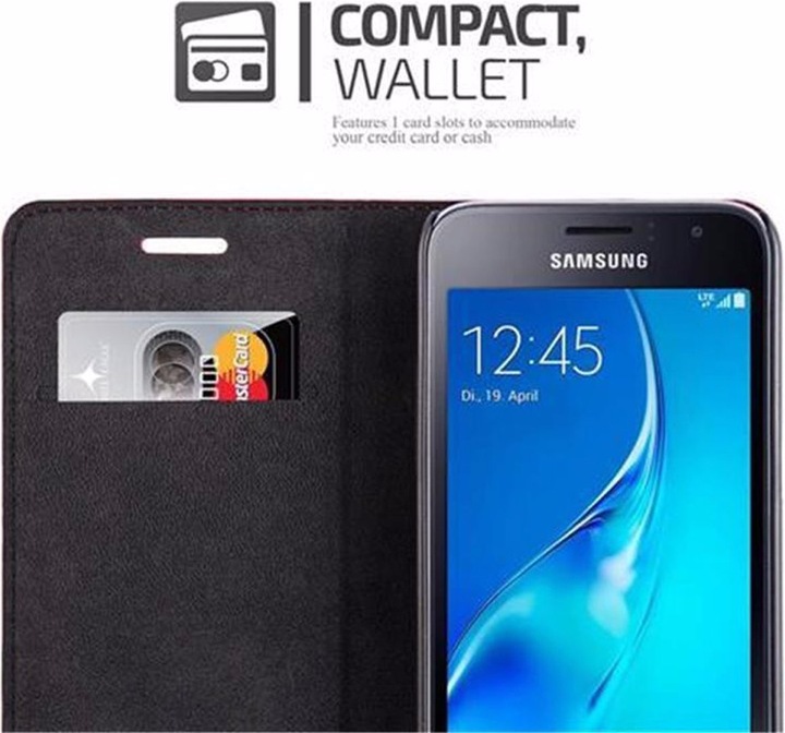 Actual product image Cadorabo Book Invisible Magnet Cover (Samsung Galaxy J1 (2016))