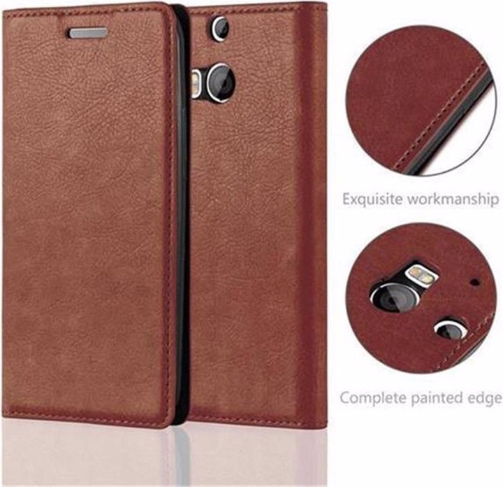 Actual product image Cadorabo Book Invisible Magnet Cover (HTC One M8)