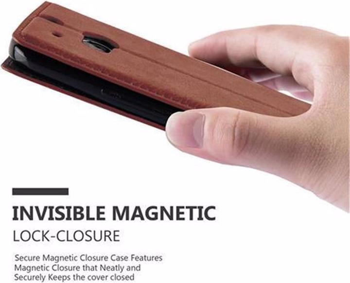 Actual product image Cadorabo Book Invisible Magnet Cover (HTC One M8)