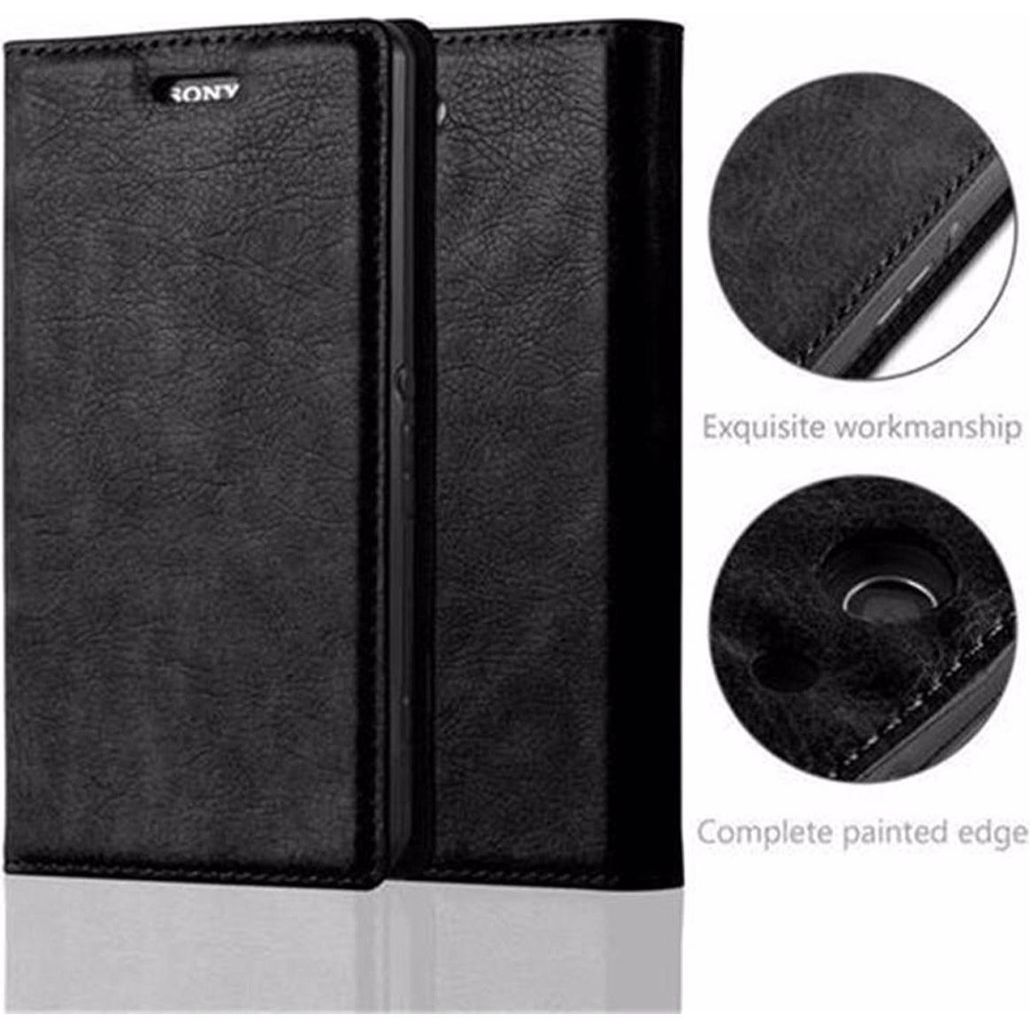 Thumbnail - Cadorabo Book Invisible Magnet Cover (Sony Xperia Z3 Compact), Smartphone Hülle, Schwarz