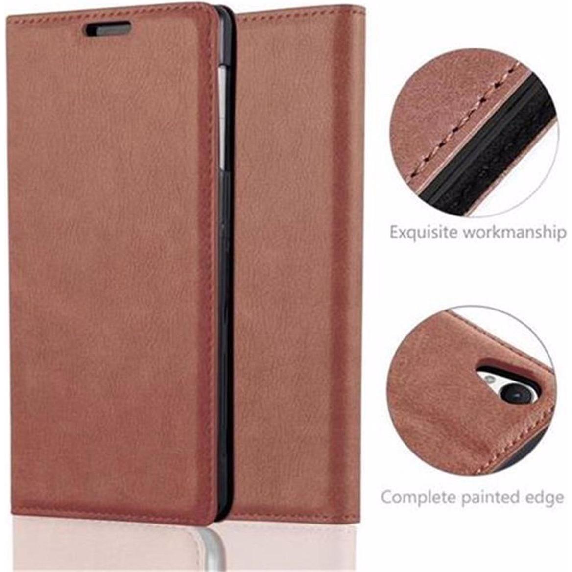 Thumbnail - Cadorabo Book Invisible Magnet Cover (Sony Xperia Z1), Smartphone Hülle, Braun