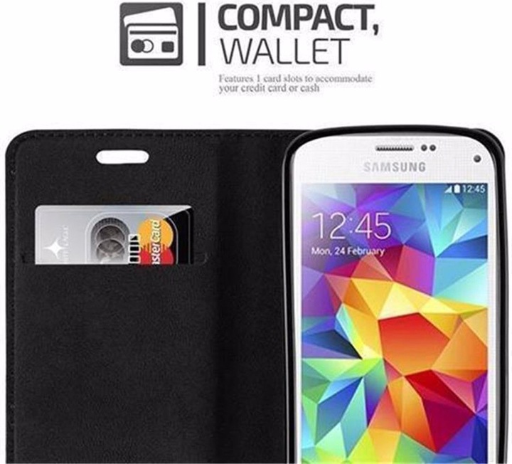 Actual product image Cadorabo Book Invisible Magnet Cover (Samsung Galaxy S5 Mini)