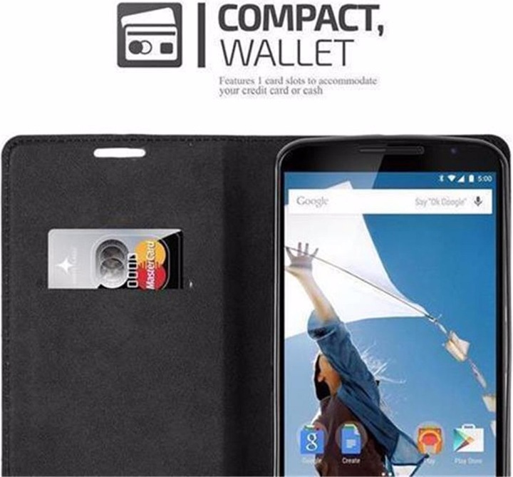 Actual product image Cadorabo Book Invisible Magnet Cover (Motorola Nexus 6)