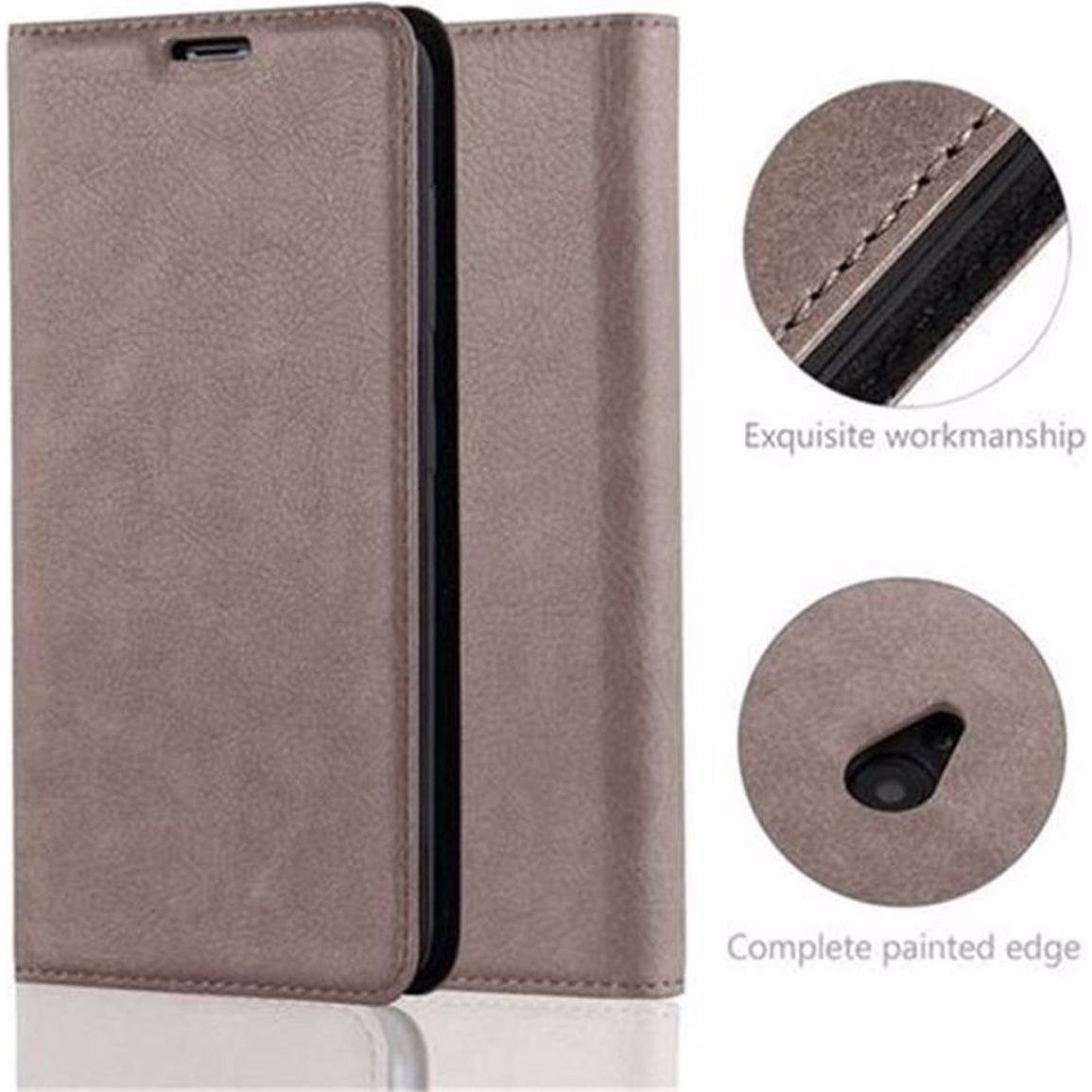 Thumbnail - Cadorabo Book Invisible Magnet Cover (Microsoft Lumia 535), Smartphone Hülle, Braun