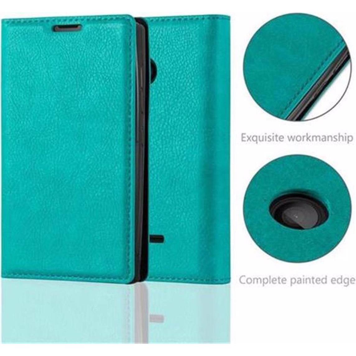 Thumbnail - Cadorabo Book Invisible Magnet Cover (Nokia Lumia 435), Smartphone Hülle, Türkis