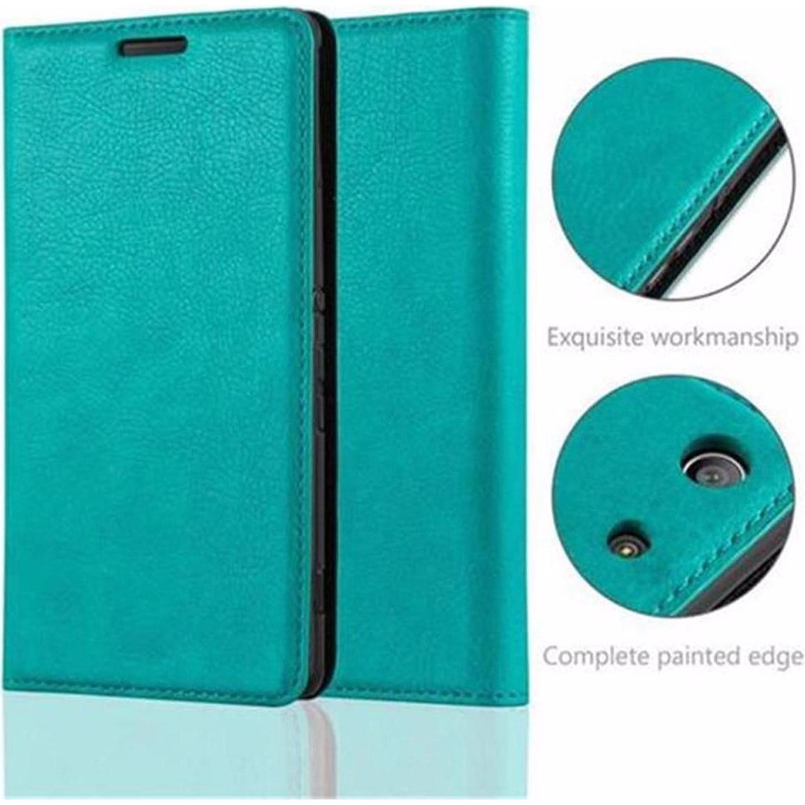 Thumbnail - Cadorabo Book Invisible Magnet Cover (Sony Xperia M5), Smartphone Hülle, Türkis