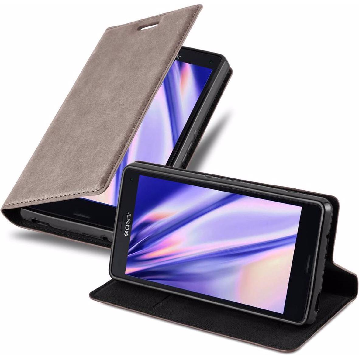 Thumbnail - Cadorabo Book Invisible Magnet Cover (Sony Xperia Z3 Compact), Smartphone Hülle, Braun