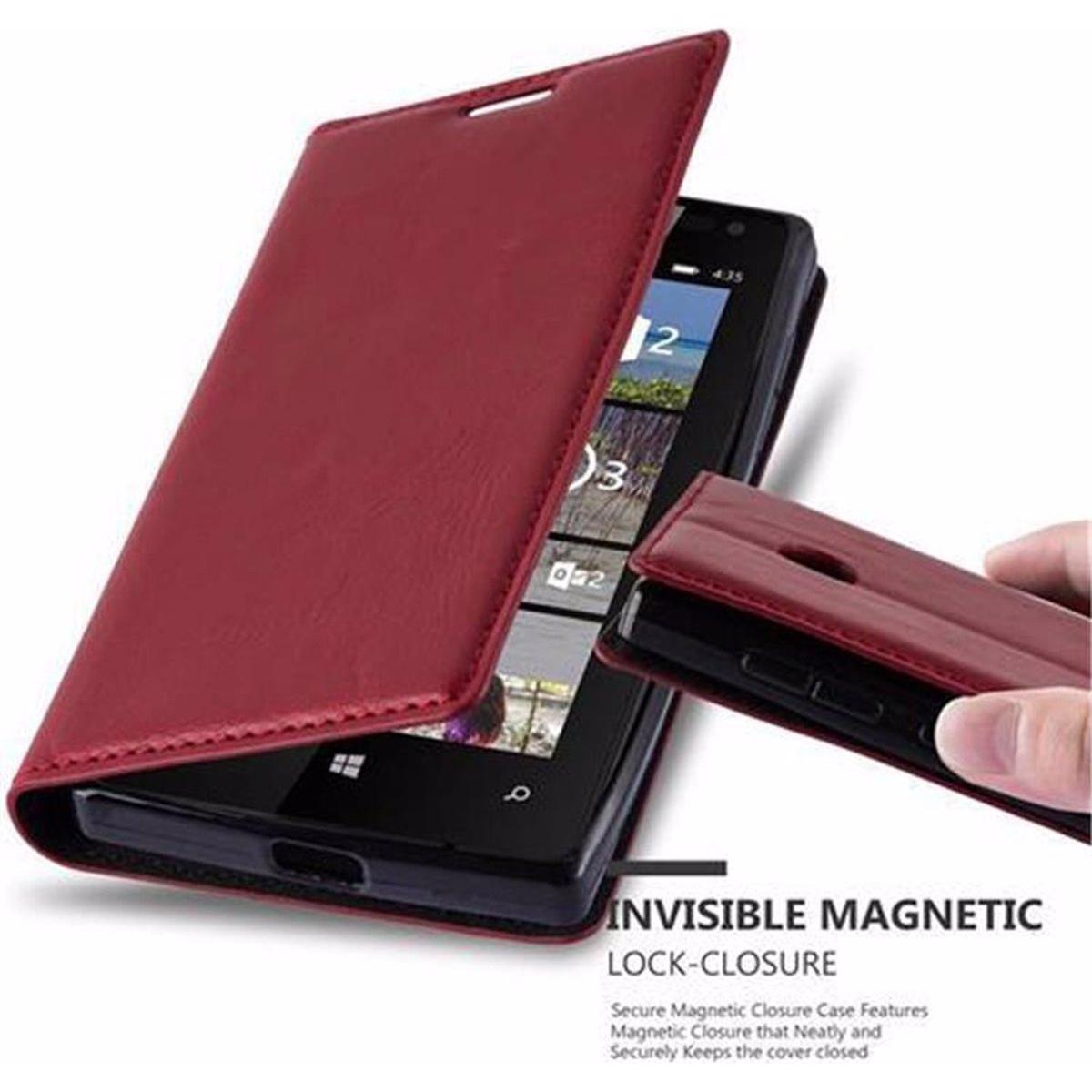 Thumbnail - Cadorabo Book Invisible Magnet Cover (Nokia Lumia 435), Smartphone Hülle, Rot