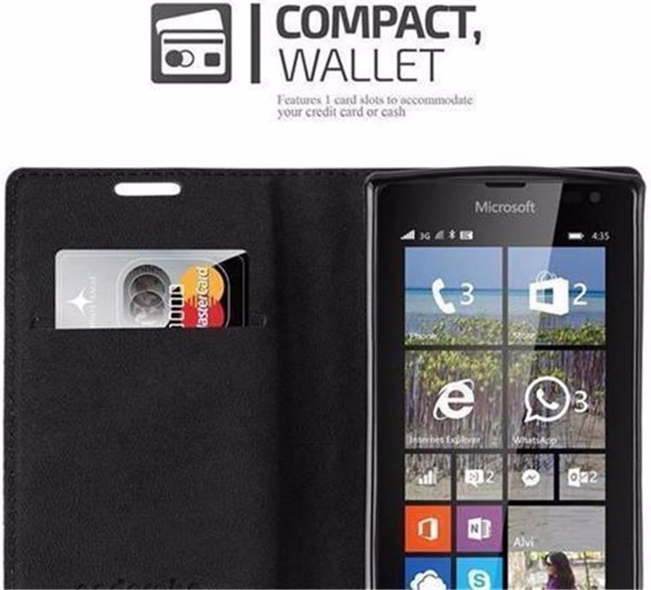 Actual product image Cadorabo Book Invisible Magnet Cover (Nokia Lumia 435)