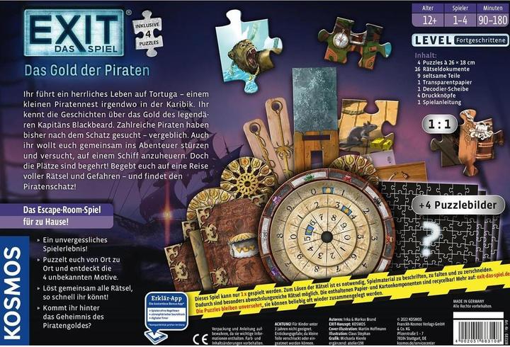 Immagine prodotto Kosmos EXIT-Il gioco del pirata+puzzle (Tedesco, 1 - 4 Giocatori)