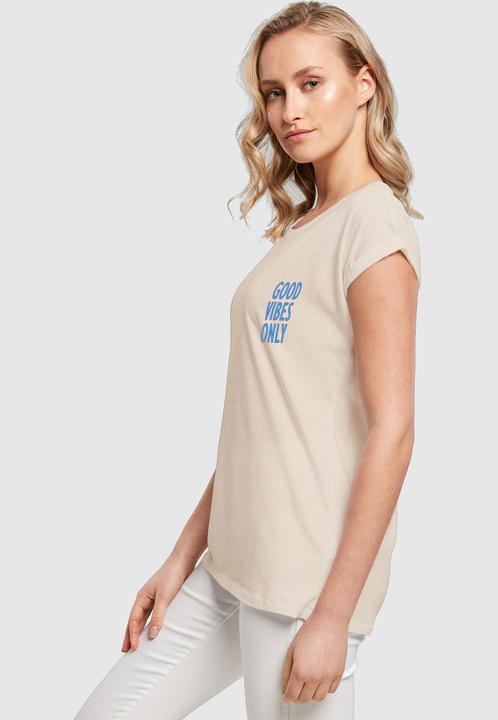 Produktbild Merchcode Ladies Good Vibes Only Extended Shoulder Tee - 118097 (5XL)