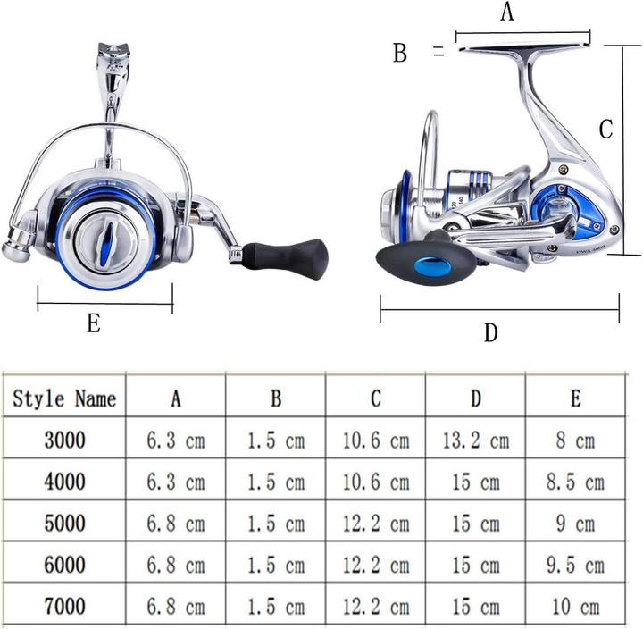 Immagine prodotto Diwa Mulinelli da pesca a spinning 3000 (3000)