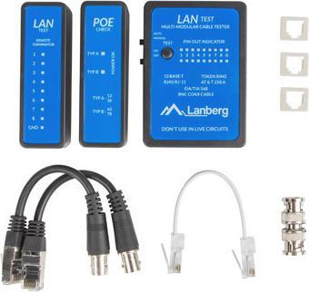 Image du produit Lanberg NT-0404 Testeur de câbles réseau Testeur PoE (Instrument)