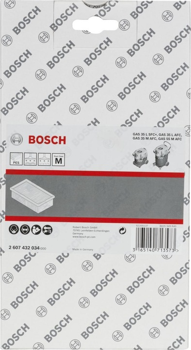 Actual product image Bosch Professional Zubehör Polyester flat pleated filter