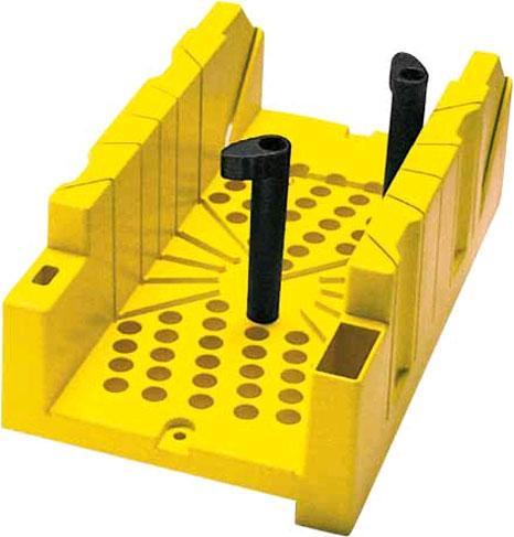 Actual product image Stanley Mitre box (plastic, retaining cam system, integrated saw stop, 90°/45°/22.5° angle)