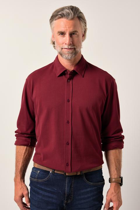 Image du produit Boston Park Chemise en maille piquée. Manches longues, col Kent. Coupe Comfort Fit - jusqu'au 8 XL (8XL)