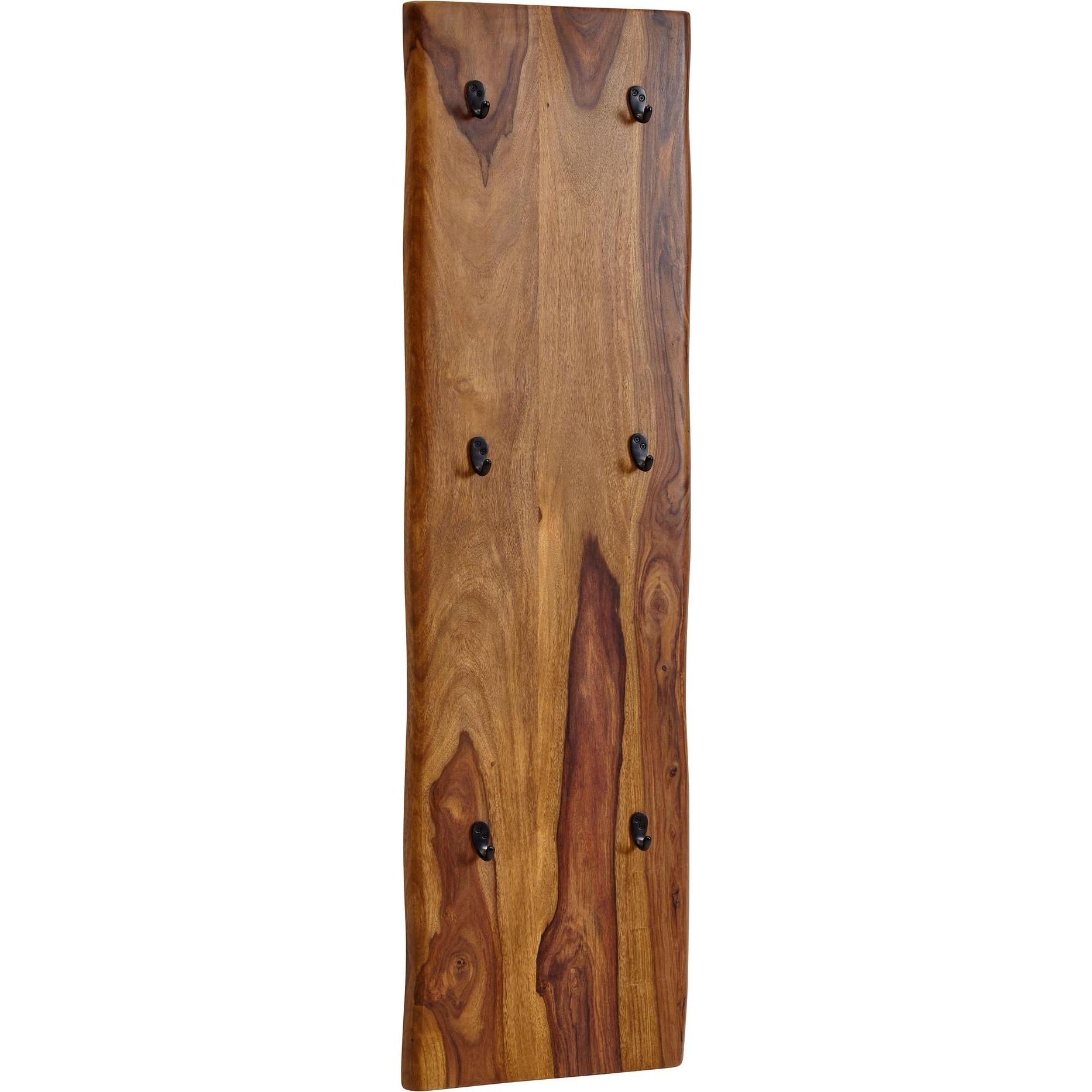 FineBuy, Garderobe + Kleiderhaken, Wandgarderobe Sheesham Braun