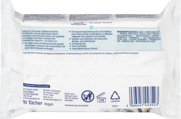 Produktbild dm babylove Sensitive (160 Stück)