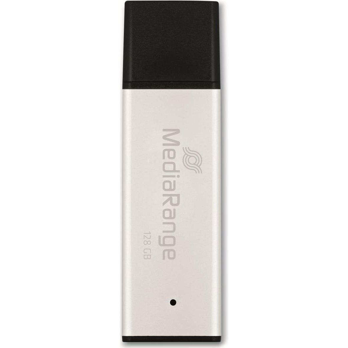 Thumbnail - MediaRange USB-Stick (128 GB, USB 3.0), USB Stick, Schwarz, Silber
