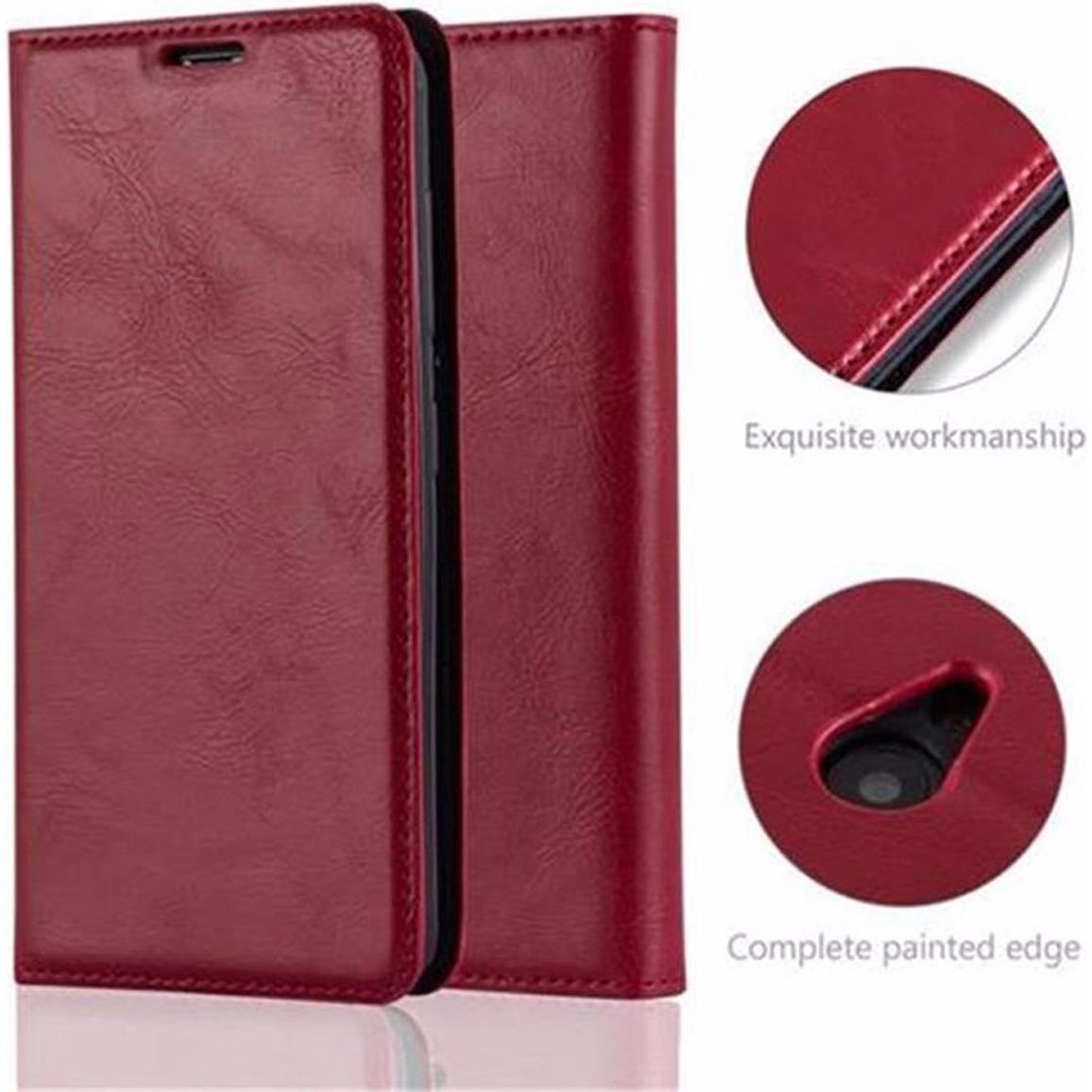 Thumbnail - Cadorabo Book Invisible Magnet Cover (Microsoft Lumia 535), Smartphone Hülle, Rot