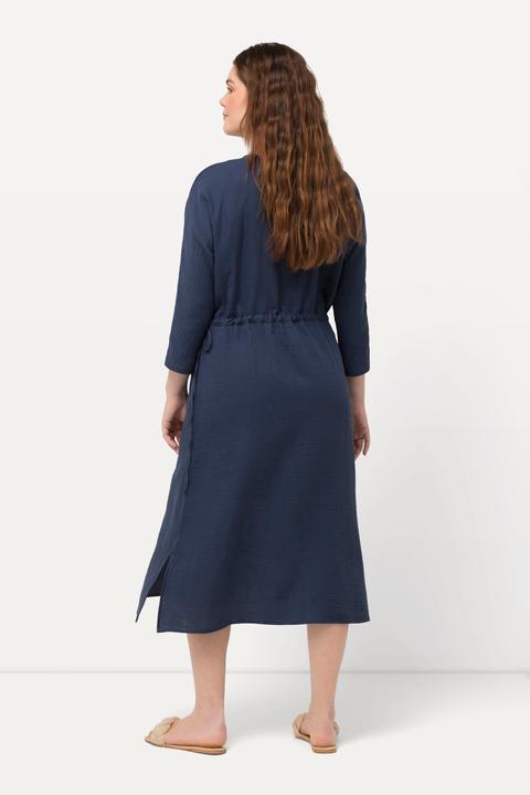 Produktbild Ulla Popken Bubble-Midikleid, V-Ausschnitt, 3/4-Arm (46, 48)