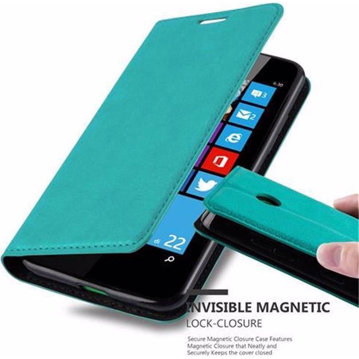 Thumbnail - Cadorabo Book Invisible Magnet Cover (Nokia Lumia 630), Smartphone Hülle, Türkis