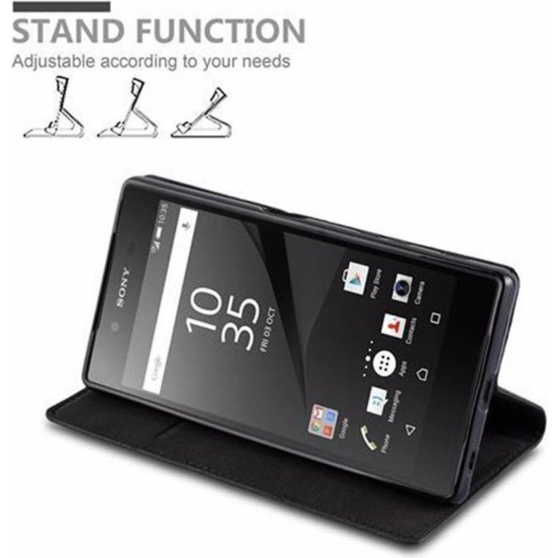 Thumbnail - Cadorabo Book Invisible Magnet Cover (Sony Xperia Z5), Smartphone Hülle, Schwarz