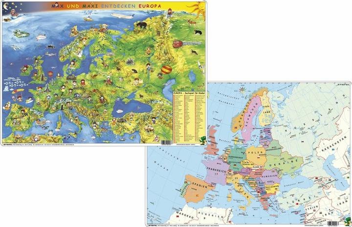 Immagine prodotto Mappa europea per bambini fisica/politica