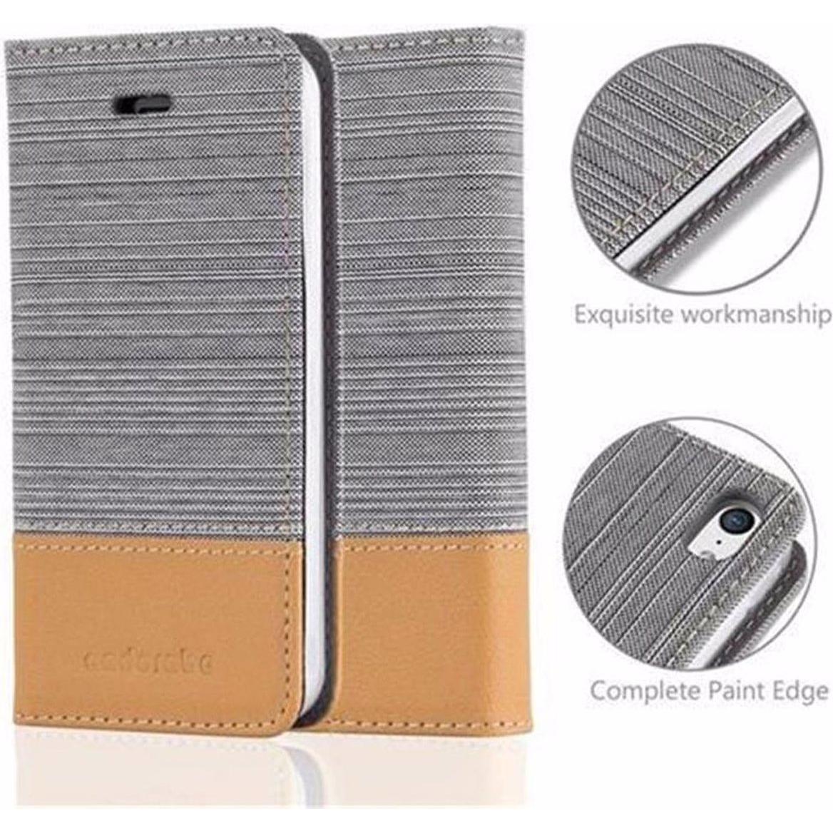 Thumbnail - Cadorabo Jeans Optik (Apple iPhone 5c), Smartphone Hülle, Braun, Grau