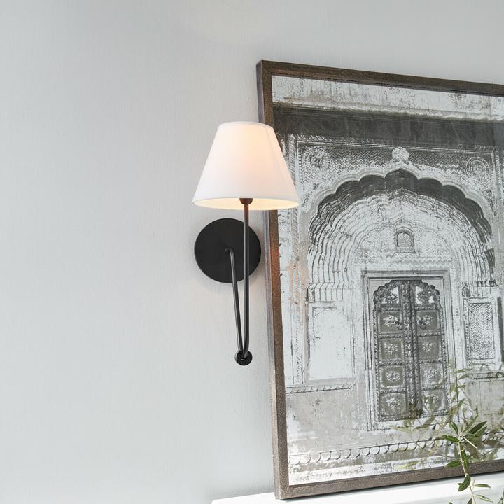Produktbild Loberon Wandlampe Lustre schwarz/weiss (E14)