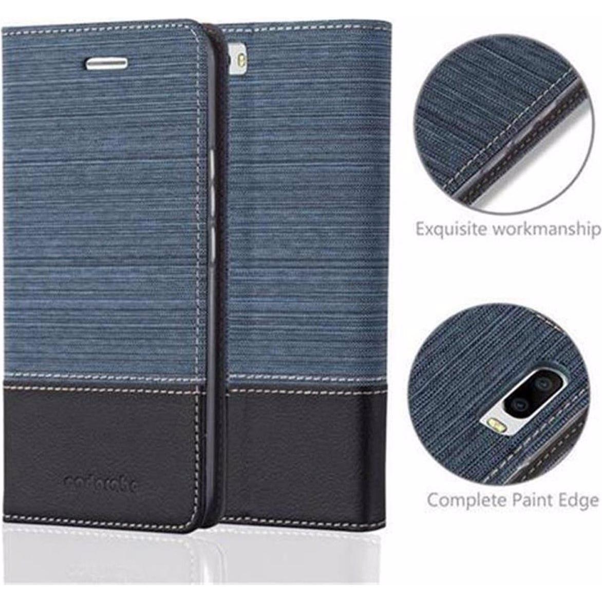 Thumbnail - Cadorabo Book Jeans Optik Cover (Honor 6 Plus), Smartphone Hülle, Blau