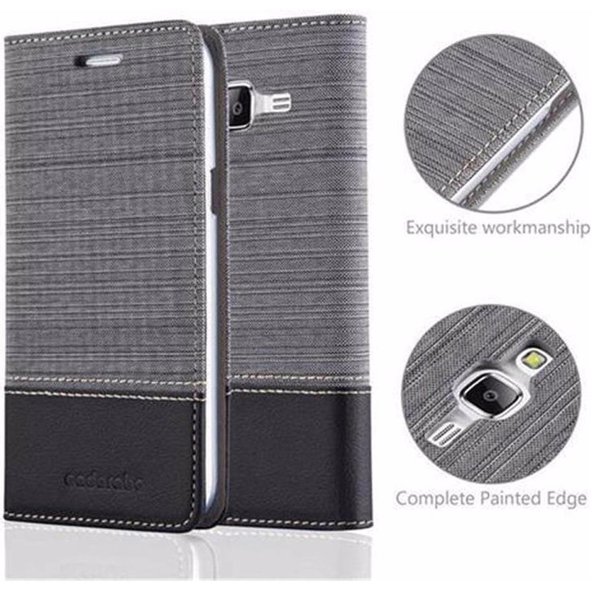 Thumbnail - Cadorabo Book Jeans Optik Cover (Samsung Galaxy J5 (2015)), Smartphone Hülle, Grau