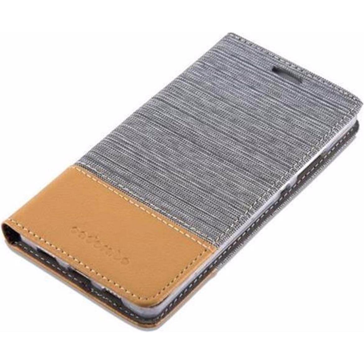 Thumbnail - Cadorabo Jeans Optik (Huawei P8 Lite), Smartphone Hülle, Grau, Braun