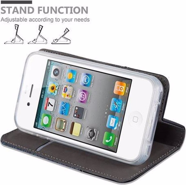 Image du produit Cadorabo Couverture look jeans Book (Apple iPhone 4)