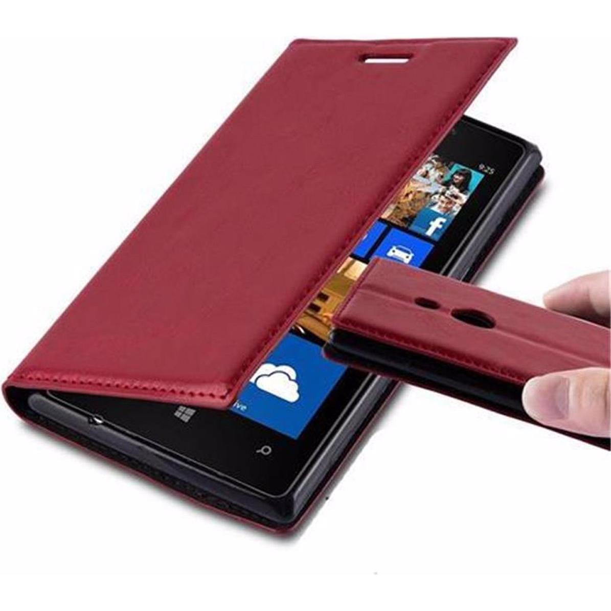 Cadorabo Book Invisible Magnet Cover (Nokia Lumia 925), Smartphone Hülle, Rot