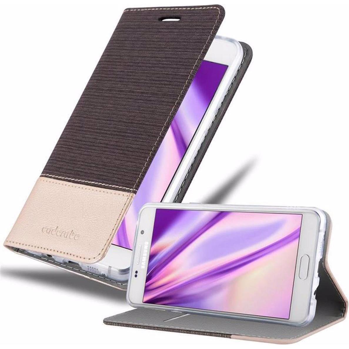 Cadorabo Book Jeans Optik Cover (Samsung Galaxy A5 (2016)), Smartphone Hülle, Grau