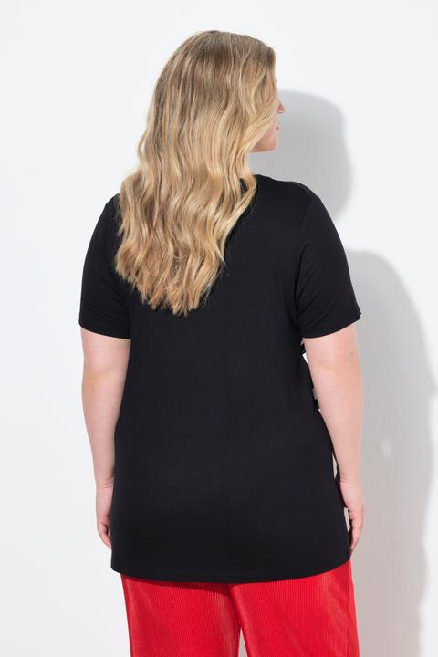 Immagine prodotto Miamoda T-shirt dal taglio svasato con brillantini sul cuore e righe (42)